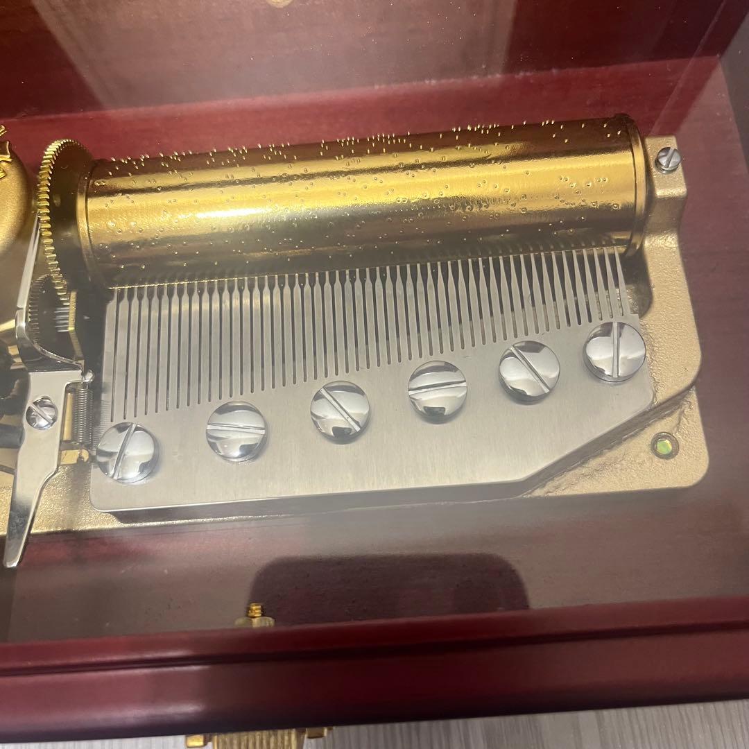 サンキョー オルフェウス マホガニー材 木製オルゴールSankyo