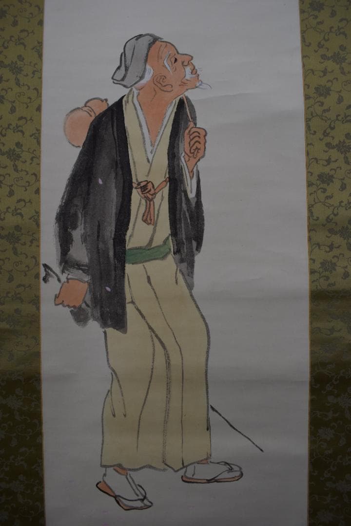 真作】三木翠山/人物図/携瓢子/掛軸☆宝船☆Z-468 - メルカリ