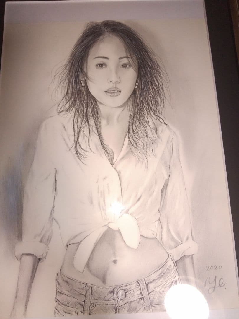 絵画、裸婦、美人画、8F、ワイシャツE、山本英二、真作、肉筆保証一点物、高塚省吾