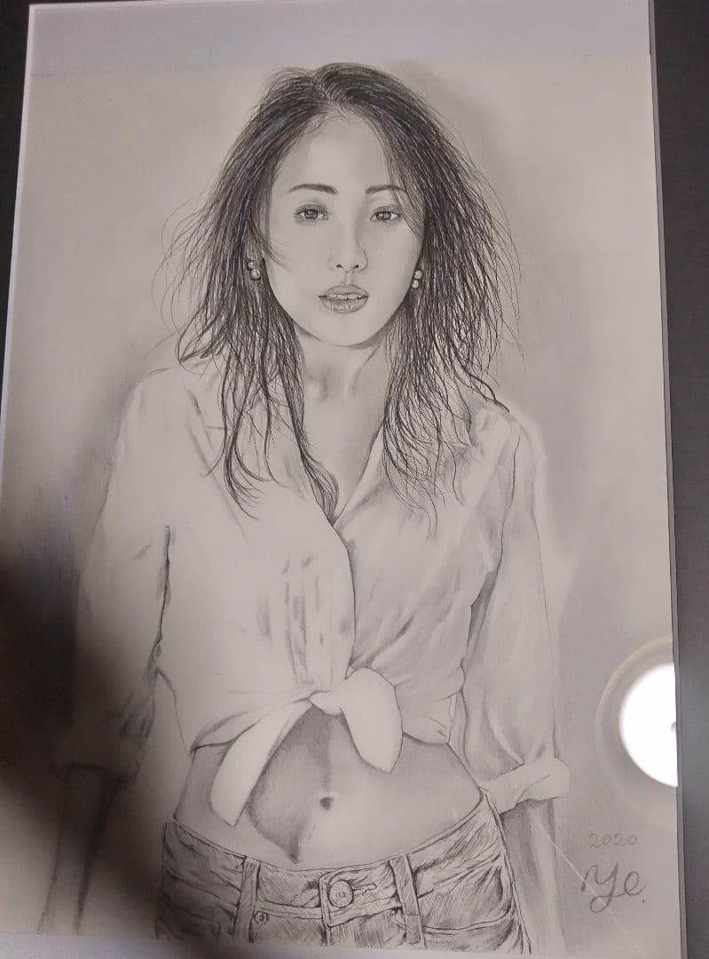 絵画、裸婦、美人画、8F、ワイシャツE、山本英二、真作、肉筆保証一点物、高塚省吾