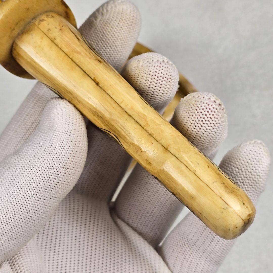 骨董品 女真族 飾品 骨材 細工制 腰刀 掛飾 希少