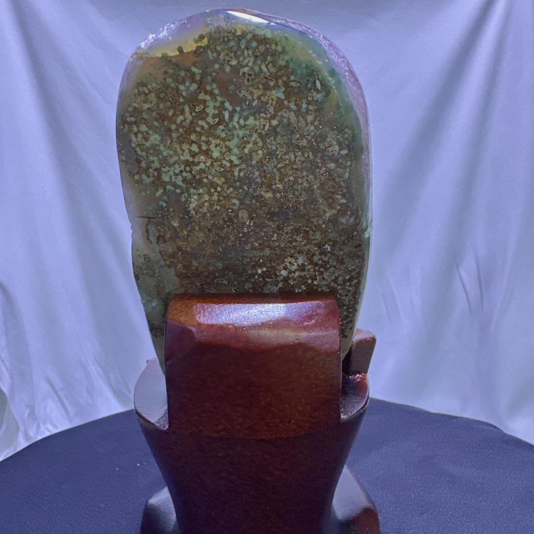 ウルグアイ産 アメジスト カルサイト 共生 原石 置物D.55