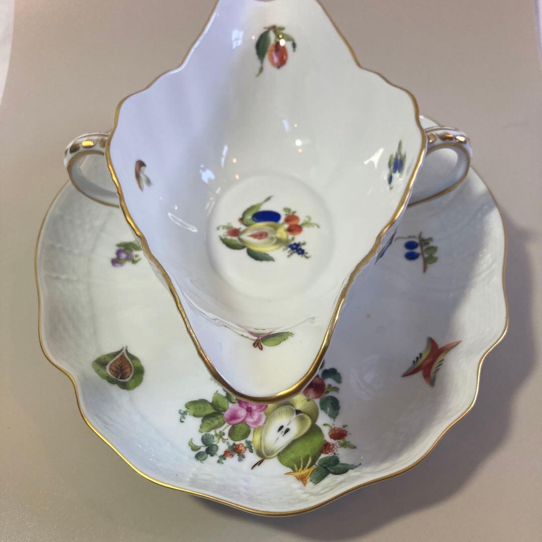 超希少　ヘレンド　フルーツコンポジション　グレービーボート