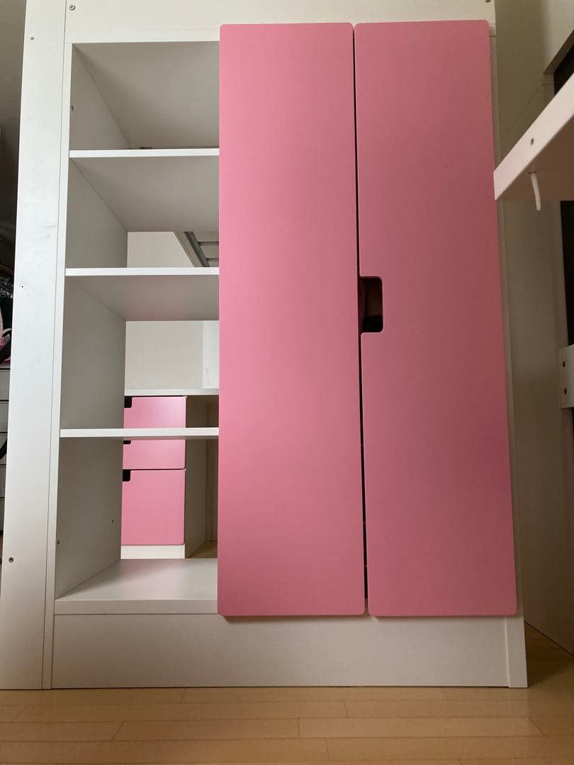 イケア STUVA ロフトベッド ピンク - メルカリ