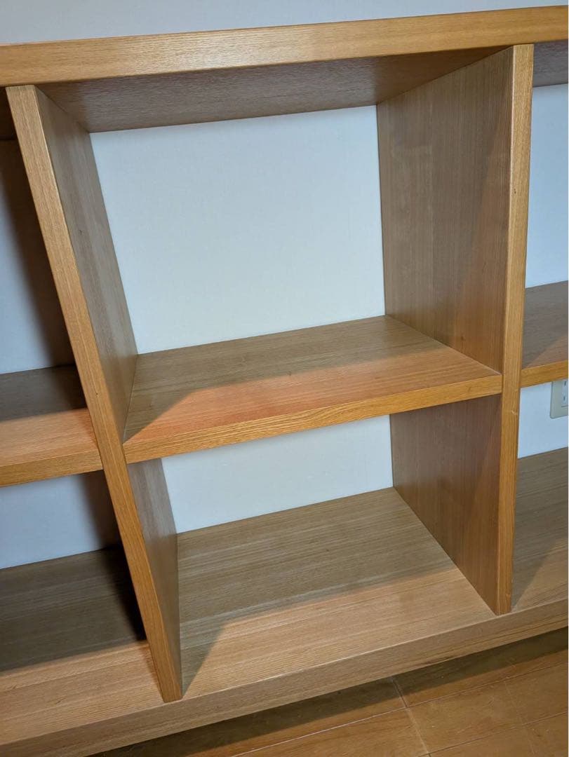 ■送料込■無印良品 MUJI オープンシェルフ 2×3 タモ 収納スタッキング棚