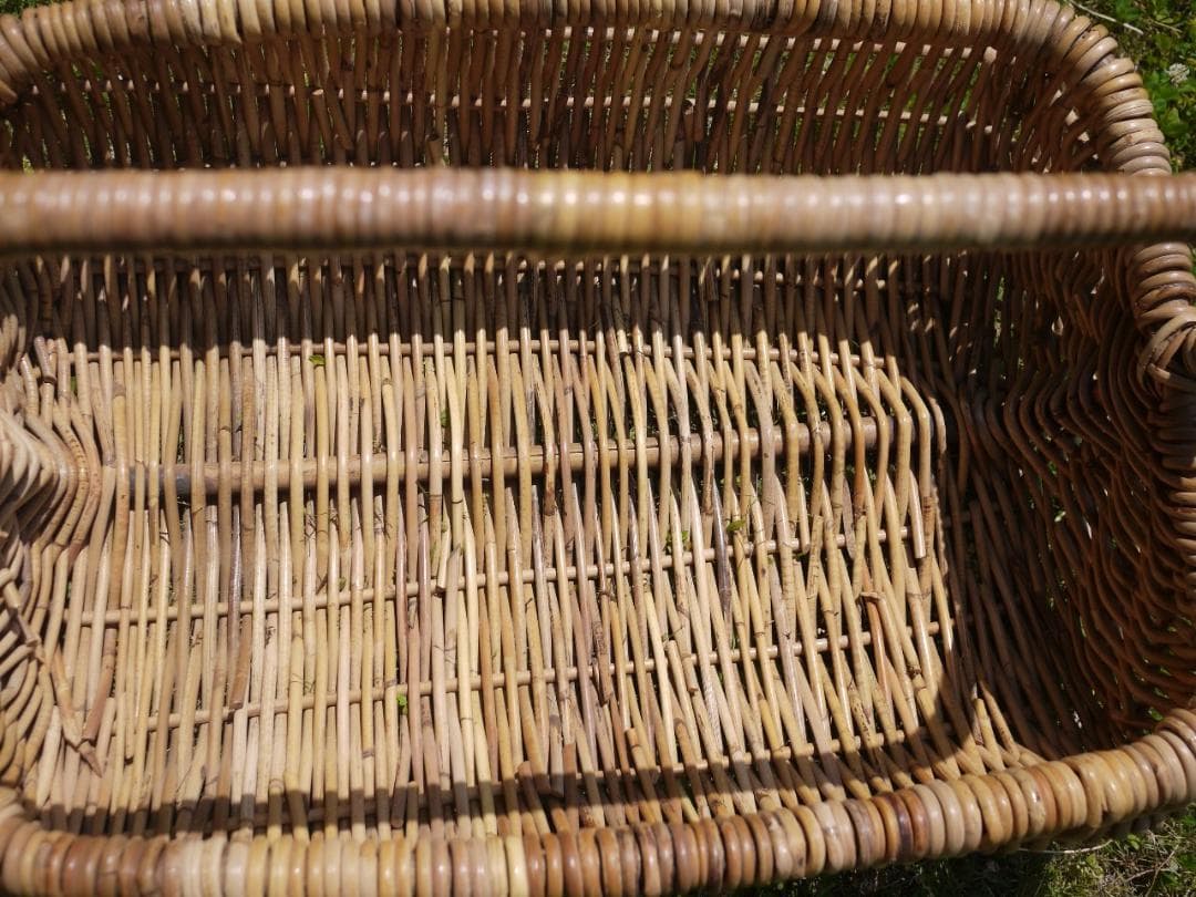 特大籐かご バスケット　ディスプレイ収納インテリア　おもちゃ　ドイツヴィンテージ