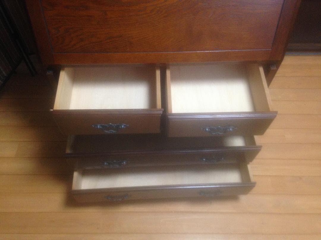 アンティーク欧米風ライティングデスク机 越後民芸家具大正昭和伝統工芸無垢材