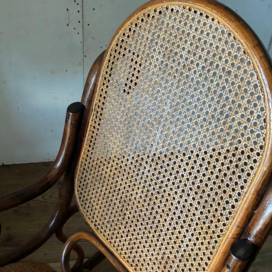 ヴィンテージ ラタン ロッキングチェア レトロ