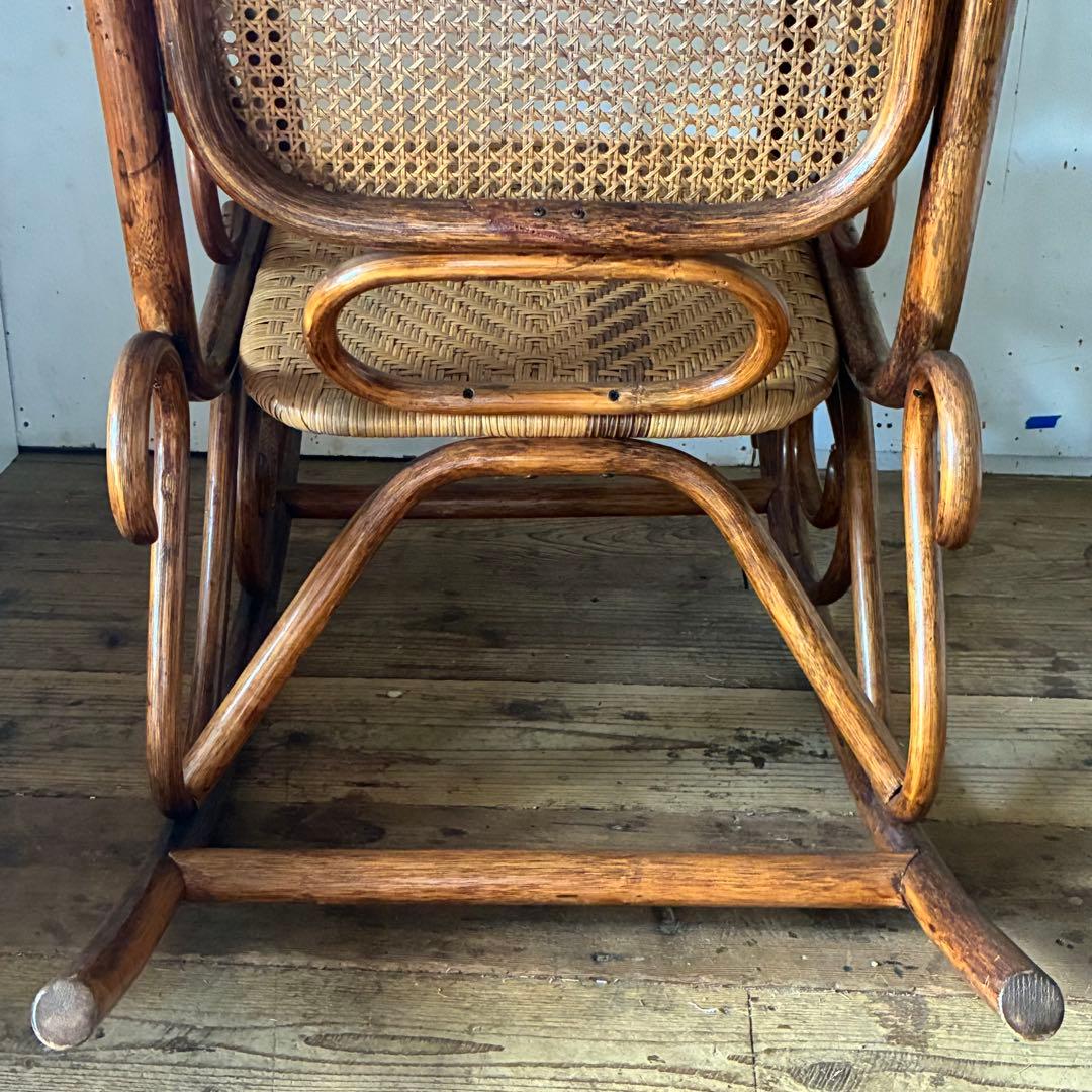 ヴィンテージ ラタン ロッキングチェア レトロ