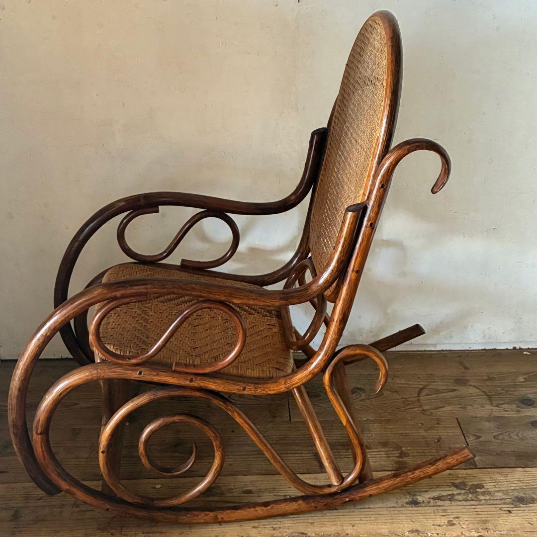 ヴィンテージ ラタン ロッキングチェア レトロ