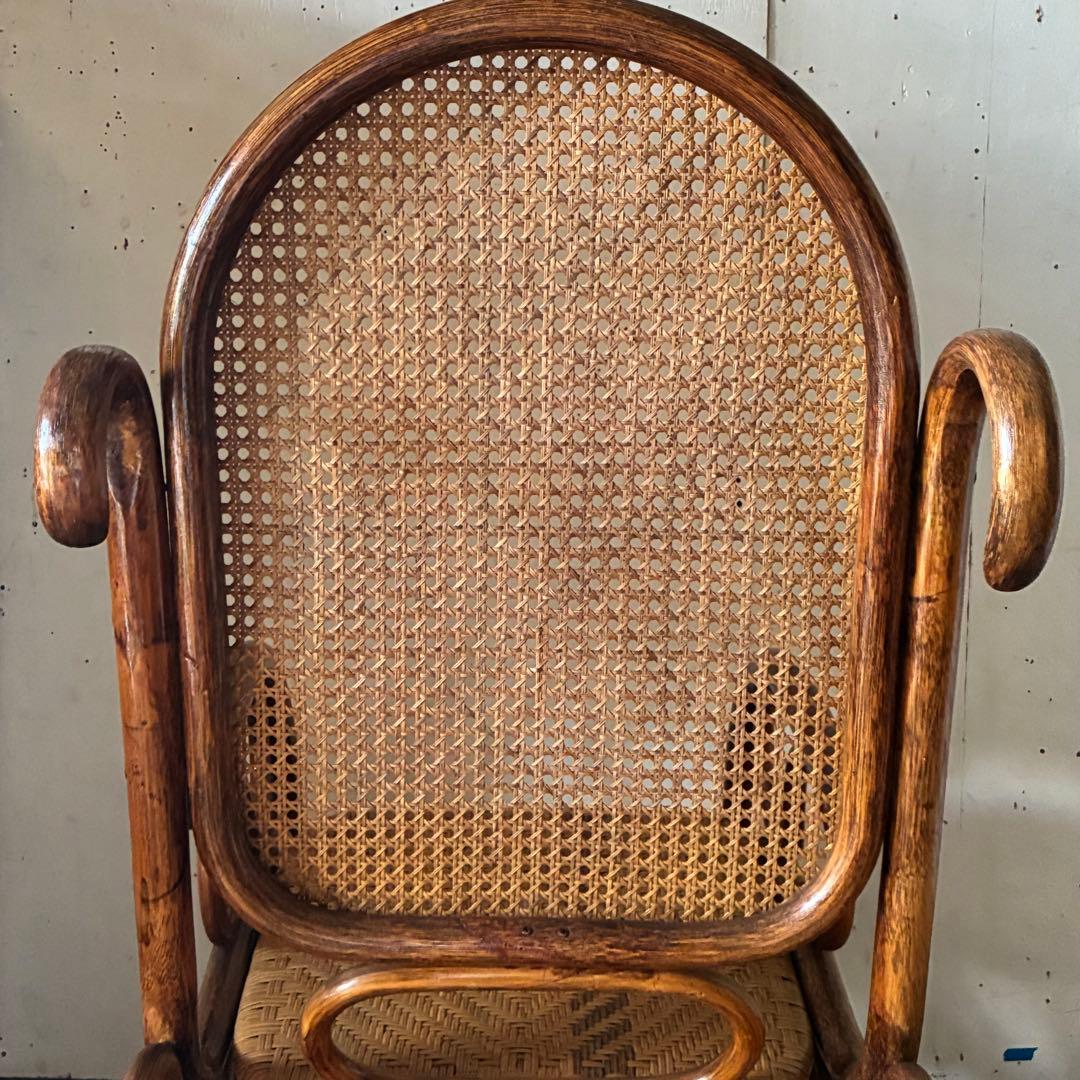 ヴィンテージ ラタン ロッキングチェア レトロ