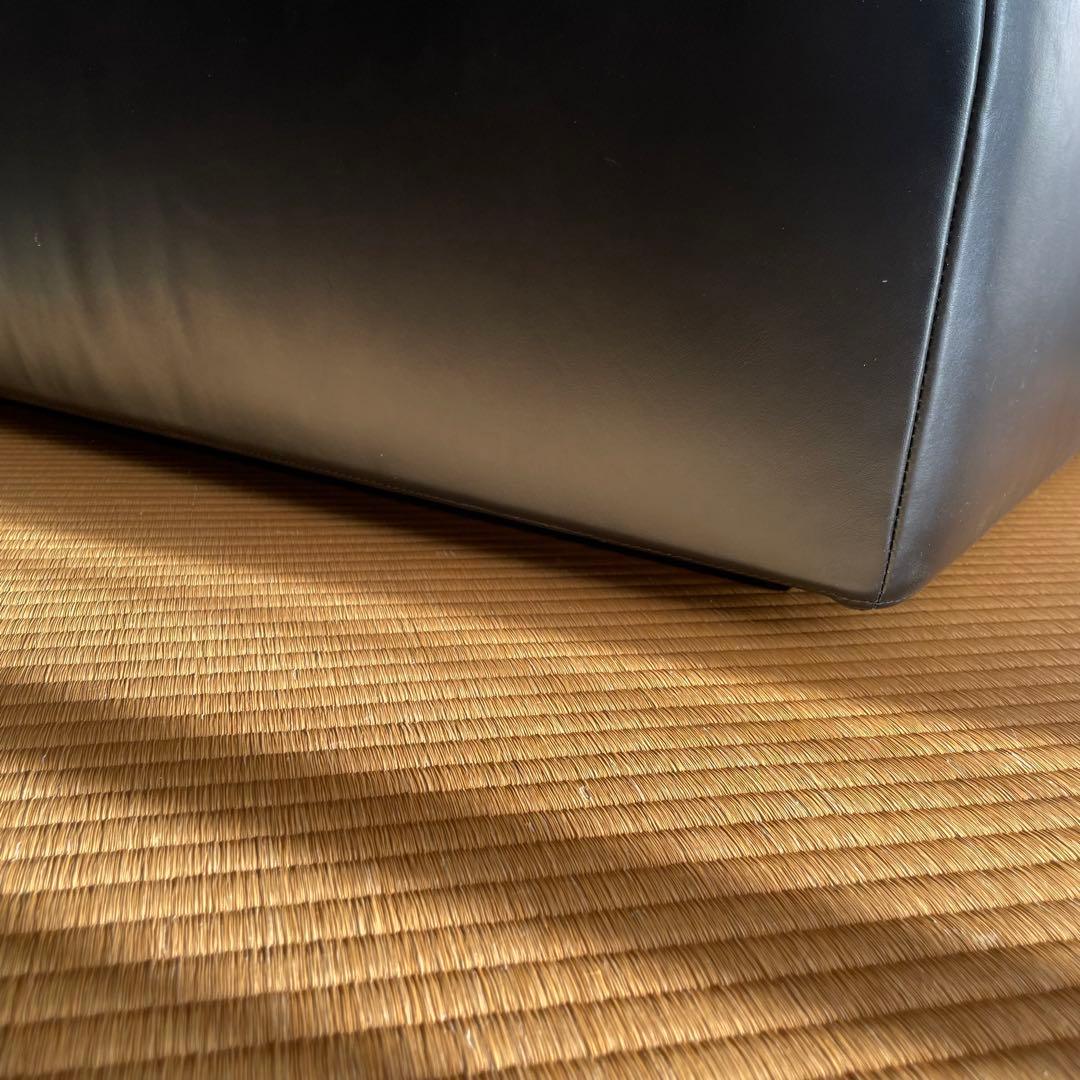 マスターウォール コンポジット オットマン　スクエア076 レザー ブラック