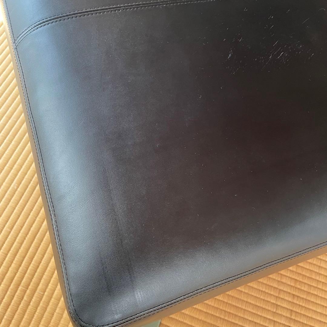 マスターウォール コンポジット オットマン　スクエア076 レザー ブラック