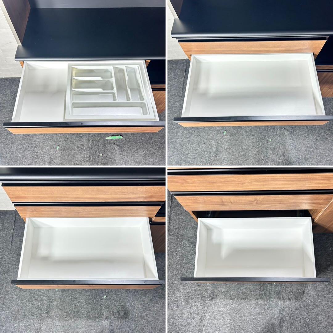 古賀家具 食器棚 幅120cm サンタナ 完成品 家具 収納d5122