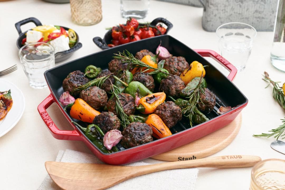 Staub　ストウブ ピュアグリル スクエア　チェリー　23cm