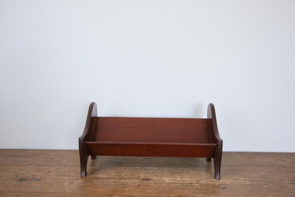 英国アンティーク木製ブックシェルフ/ブックスタンド/本棚マガジンラック89-14