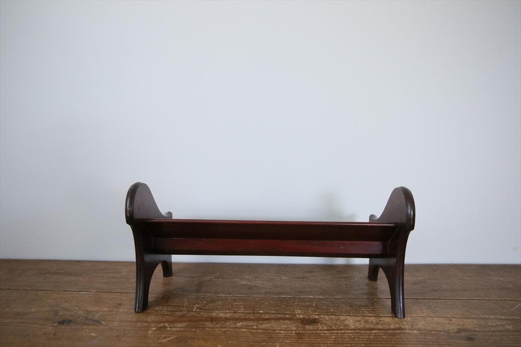 英国アンティーク木製ブックシェルフ/ブックスタンド/本棚マガジンラック89-14