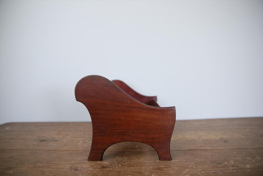 英国アンティーク木製ブックシェルフ/ブックスタンド/本棚マガジンラック89-14