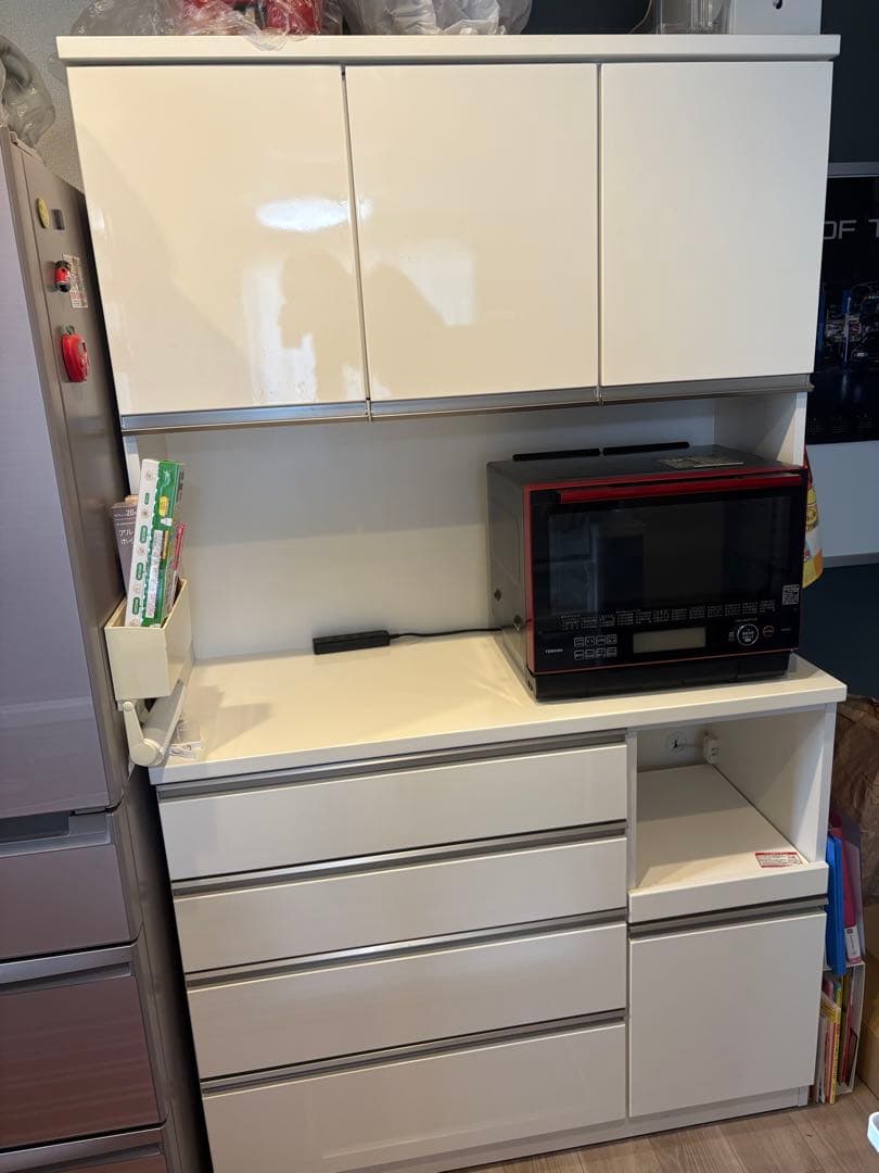 11/14日で削除　ニトリ　食器棚　120cm キッチンボード白