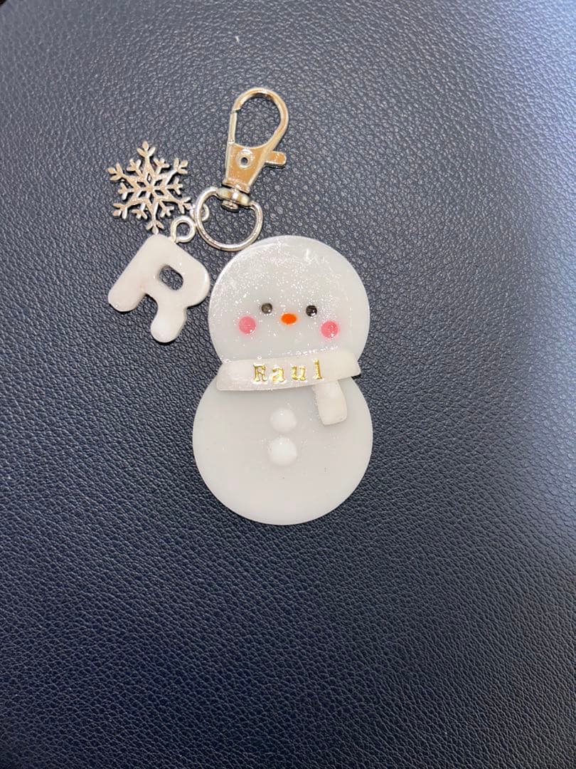 オーダーページ】 スノーマン 9色 雪だるま チャーム 名入れ可