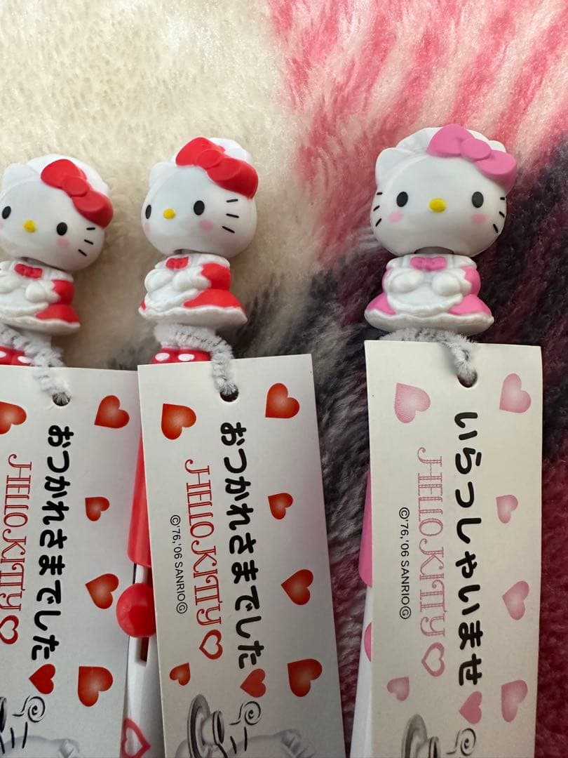 ハローキティ ボールペン いらっしゃいませ おつかれ こんにちは4本