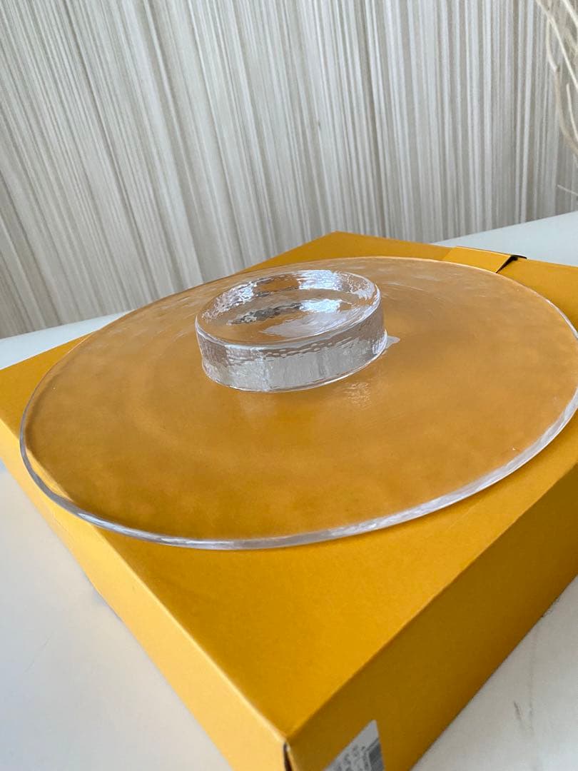 ✨はは✨sghr 菅原工芸硝子　30㎝クリアガラス ラウンドプレート