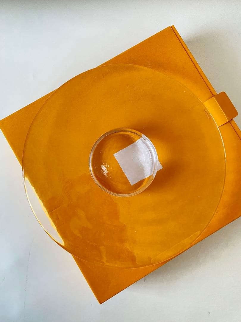 ✨はは✨sghr 菅原工芸硝子　30㎝クリアガラス ラウンドプレート