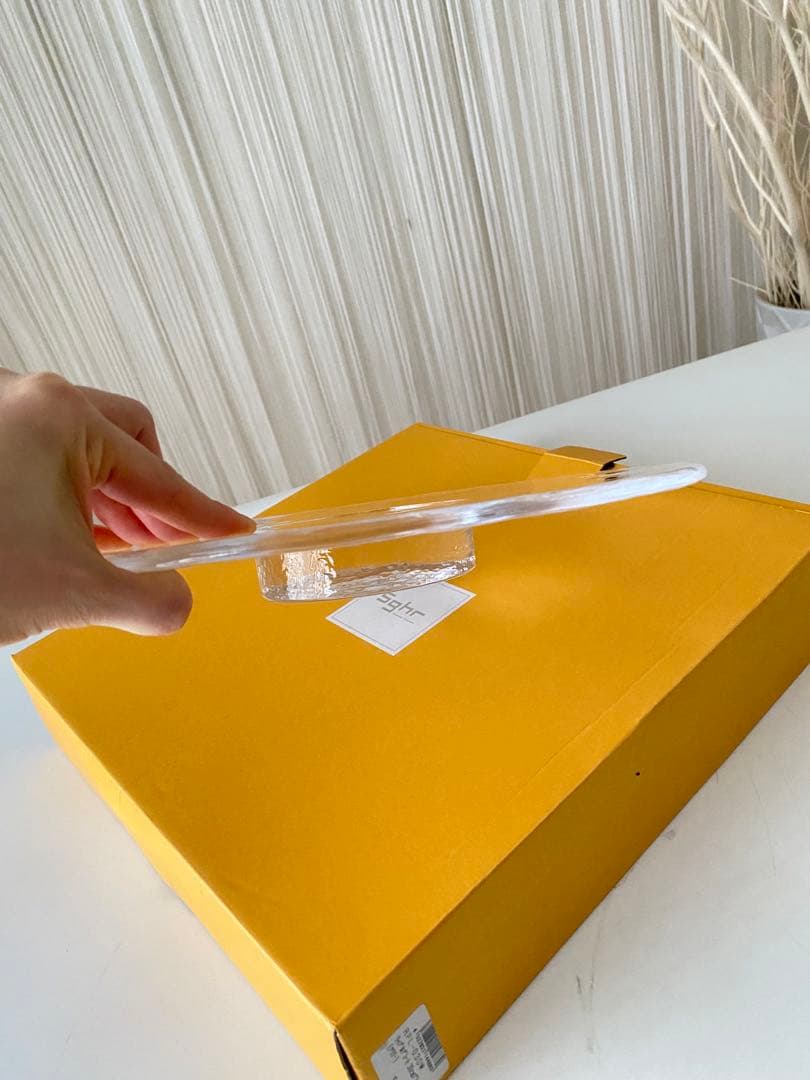 ✨はは✨sghr 菅原工芸硝子　30㎝クリアガラス ラウンドプレート