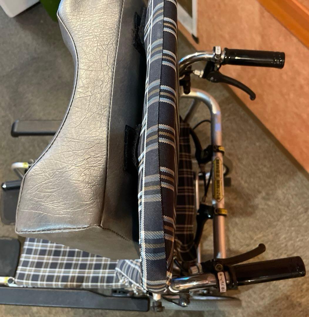 カワムラリクライニング介助用車椅子 チェック柄 アルミフレーム　KXLシリーズ