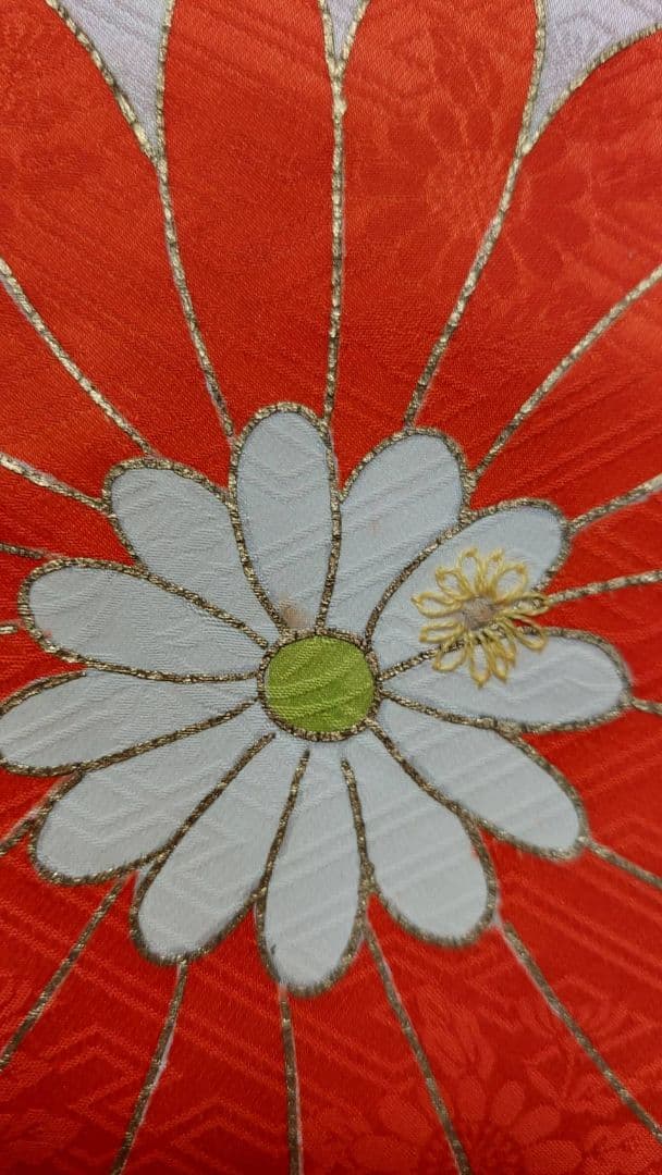 NA220七五三子供着物正絹綺麗刺繍沢山着丈98センチ裄丈45センチ