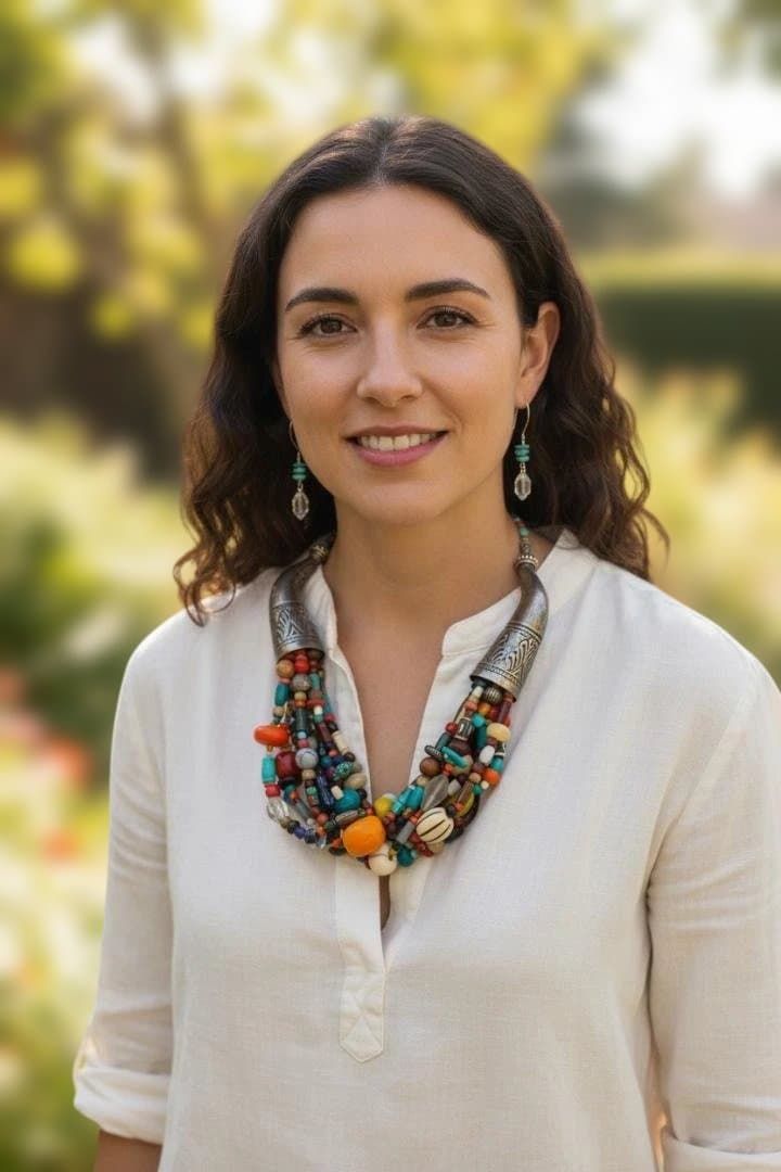 カラフルビーズ×真鍮エスニックネックレス [並行輸入品]