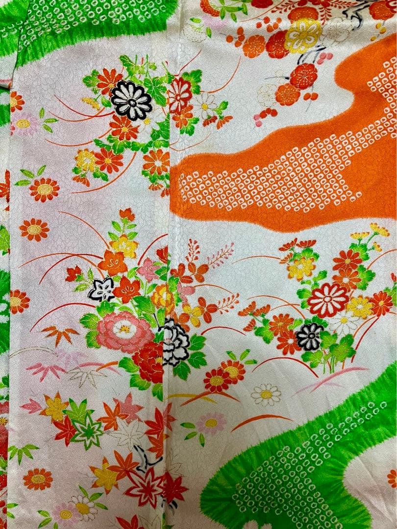 七五三　7歳女の子　正絹着物