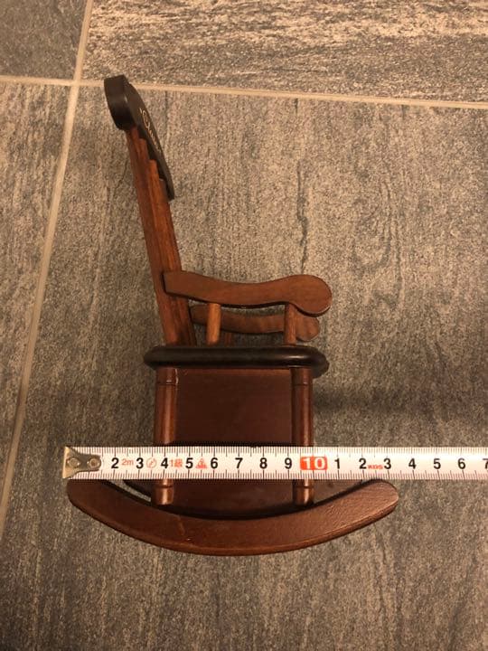 ロッキングチェア　オルゴール　木製　くるみ割り人形　花のワルツ　ミニチュア