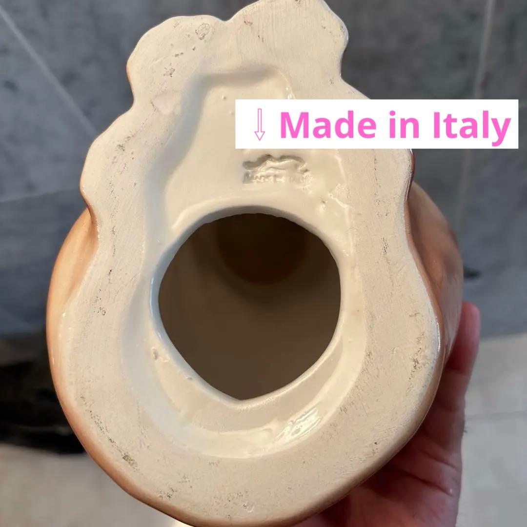 イタリア90年代ヴィンテージ手描きの瞳が美しく高貴で上品な猫ちゃんの陶器オブジェ