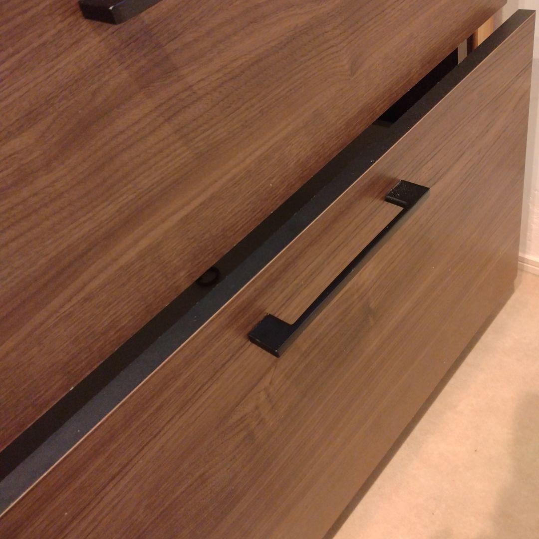 カップボード　食器棚　ナフコ　木目調　ウォルナット