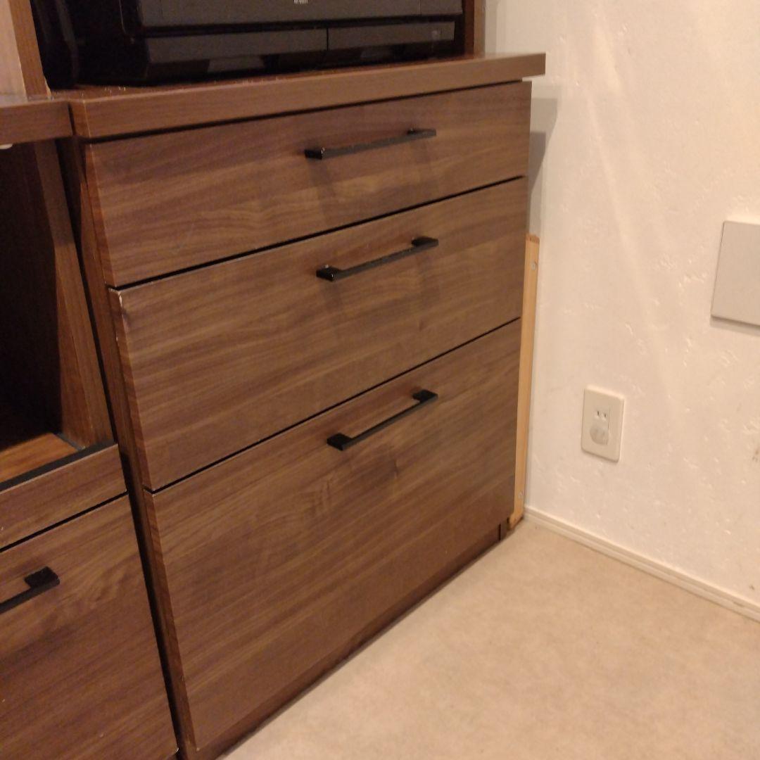 カップボード　食器棚　ナフコ　木目調　ウォルナット