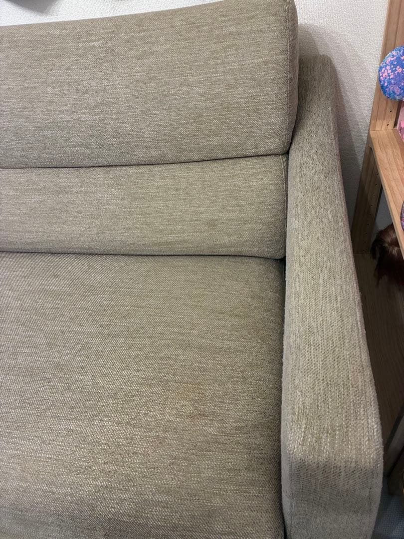 ニトリ グレー ファブリックソファ 3人掛け