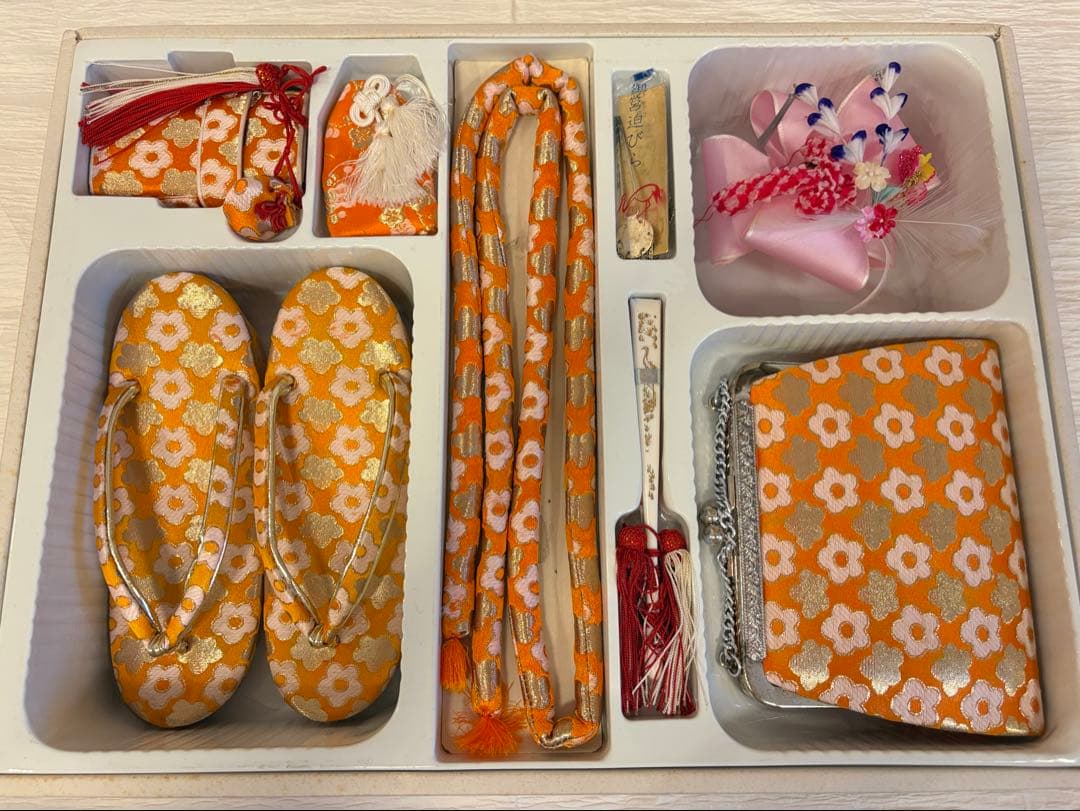 七五三 7歳 祝い着 臙脂 フルセット M2505052