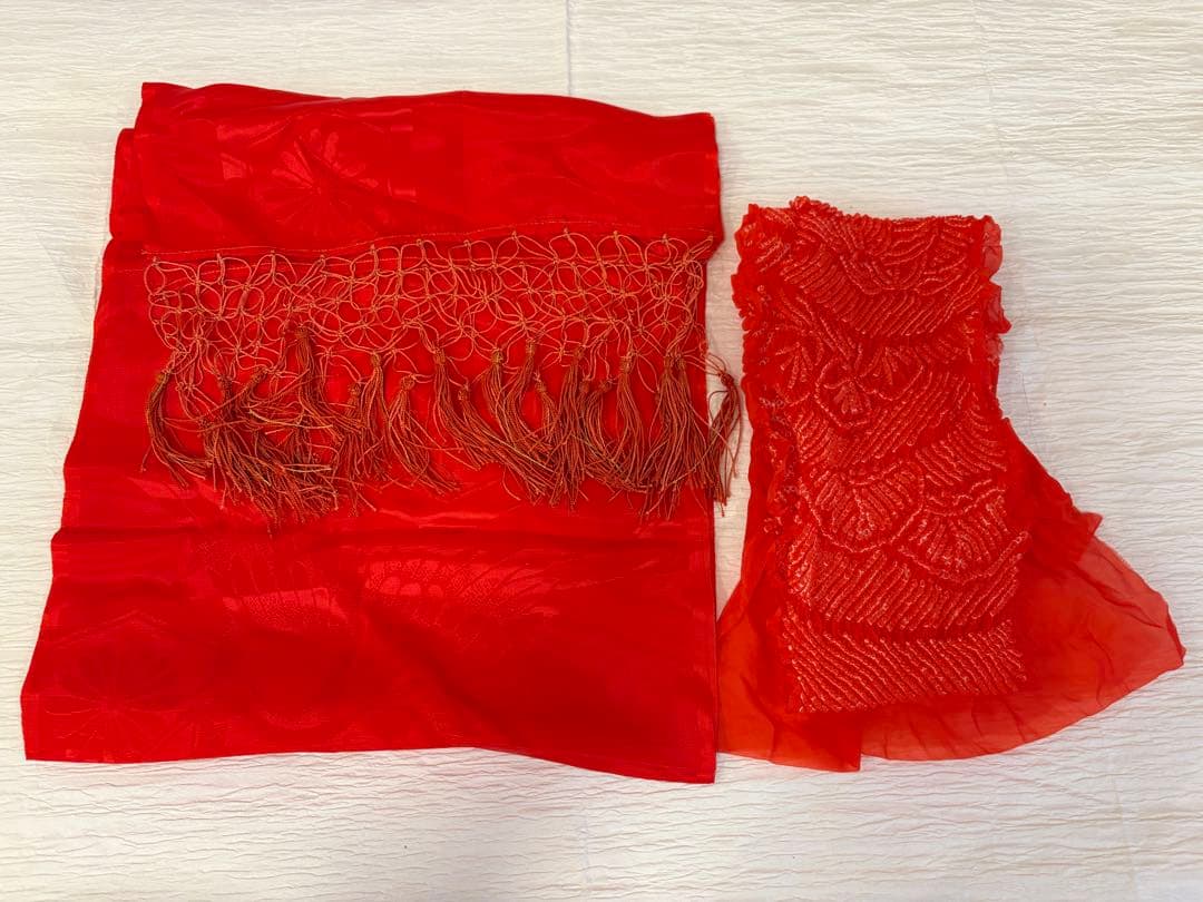 七五三 7歳 祝い着 臙脂 フルセット M2505052