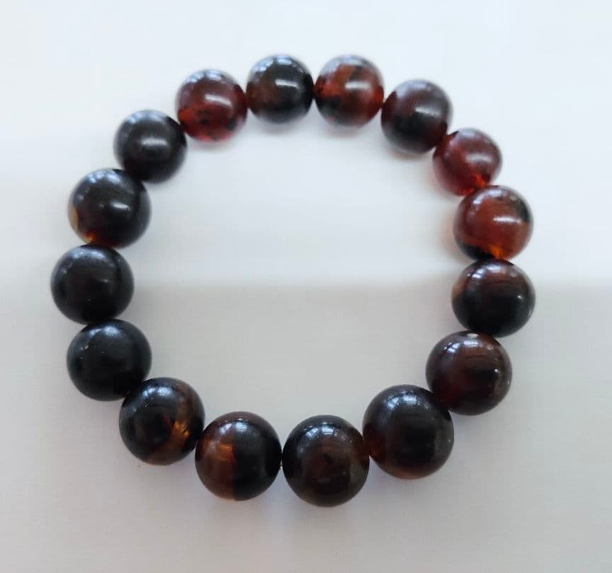 天然レッドアンバー レッドアンバー アンバー 琥珀 ブレスレット