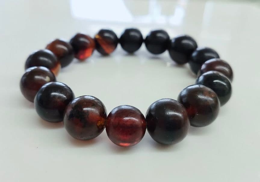 天然レッドアンバー レッドアンバー アンバー 琥珀 ブレスレット