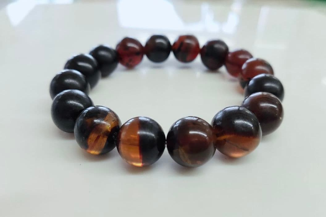 天然レッドアンバー レッドアンバー アンバー 琥珀 ブレスレット