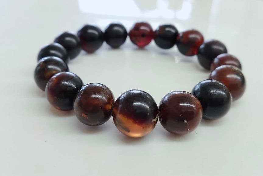 天然レッドアンバー レッドアンバー アンバー 琥珀 ブレスレット