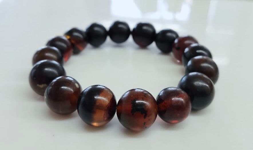 天然レッドアンバー レッドアンバー アンバー 琥珀 ブレスレット