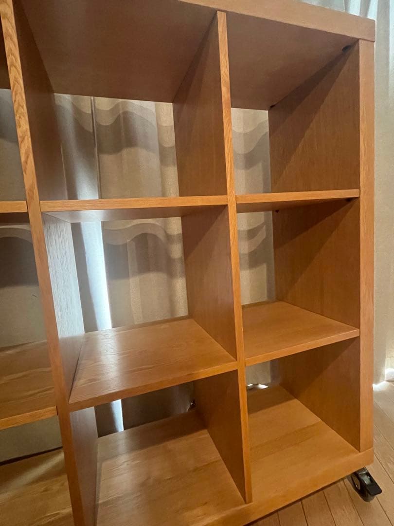 木製ラック 9マス キャスター付き