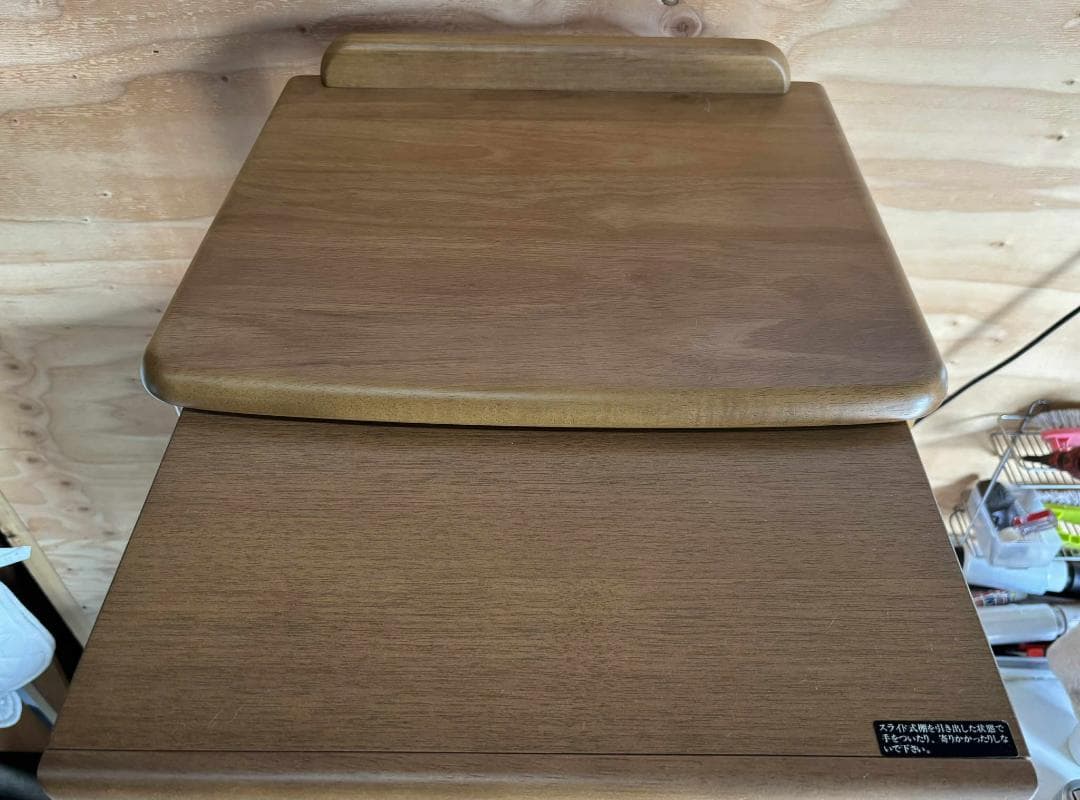 KARIMOKU 電話台・FAX台 木製 オールド ヴィンテージUsed/キレイ