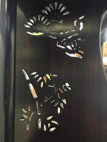 Ｙ 中古【高級銘木‼重量感あり‼】高級飾り棚 違い棚 唐木茶棚 茶箪笥 茶道