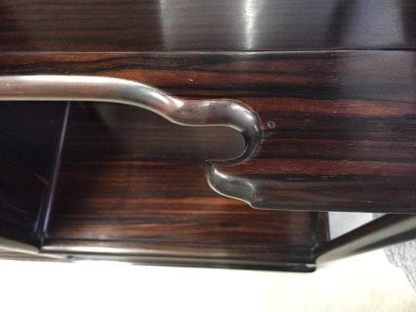 Ｙ 中古【高級銘木‼重量感あり‼】高級飾り棚 違い棚 唐木茶棚 茶箪笥 茶道