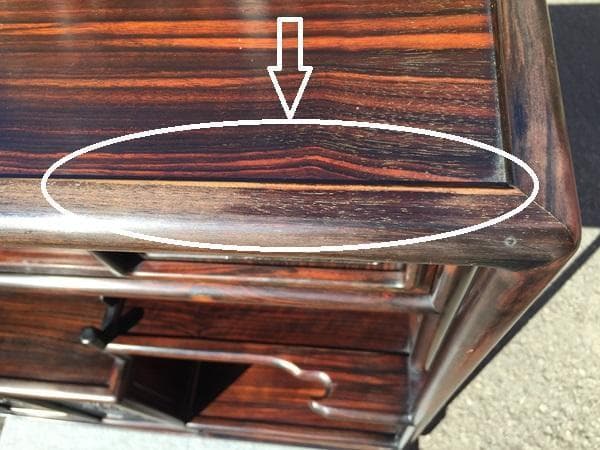 Ｙ 中古【高級銘木‼重量感あり‼】高級飾り棚 違い棚 唐木茶棚 茶箪笥 茶道