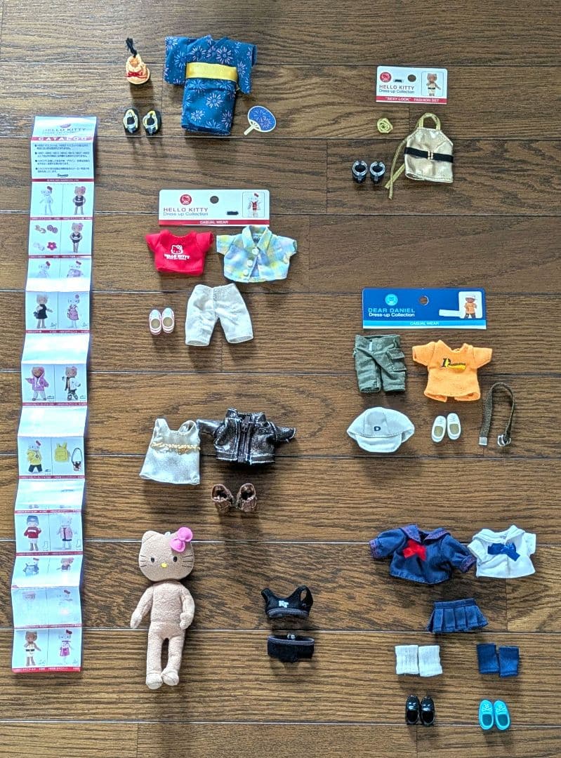 レトロ　ハローキティドレスアップコレクション日焼けガングロギャルとお着替えセット